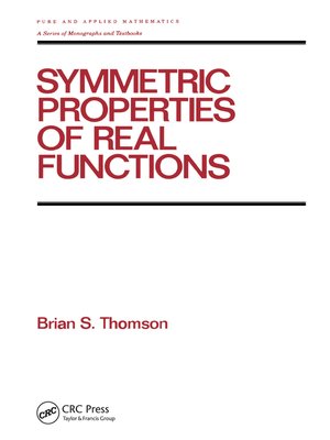 cover image of Symmetric Properties of Real Functions